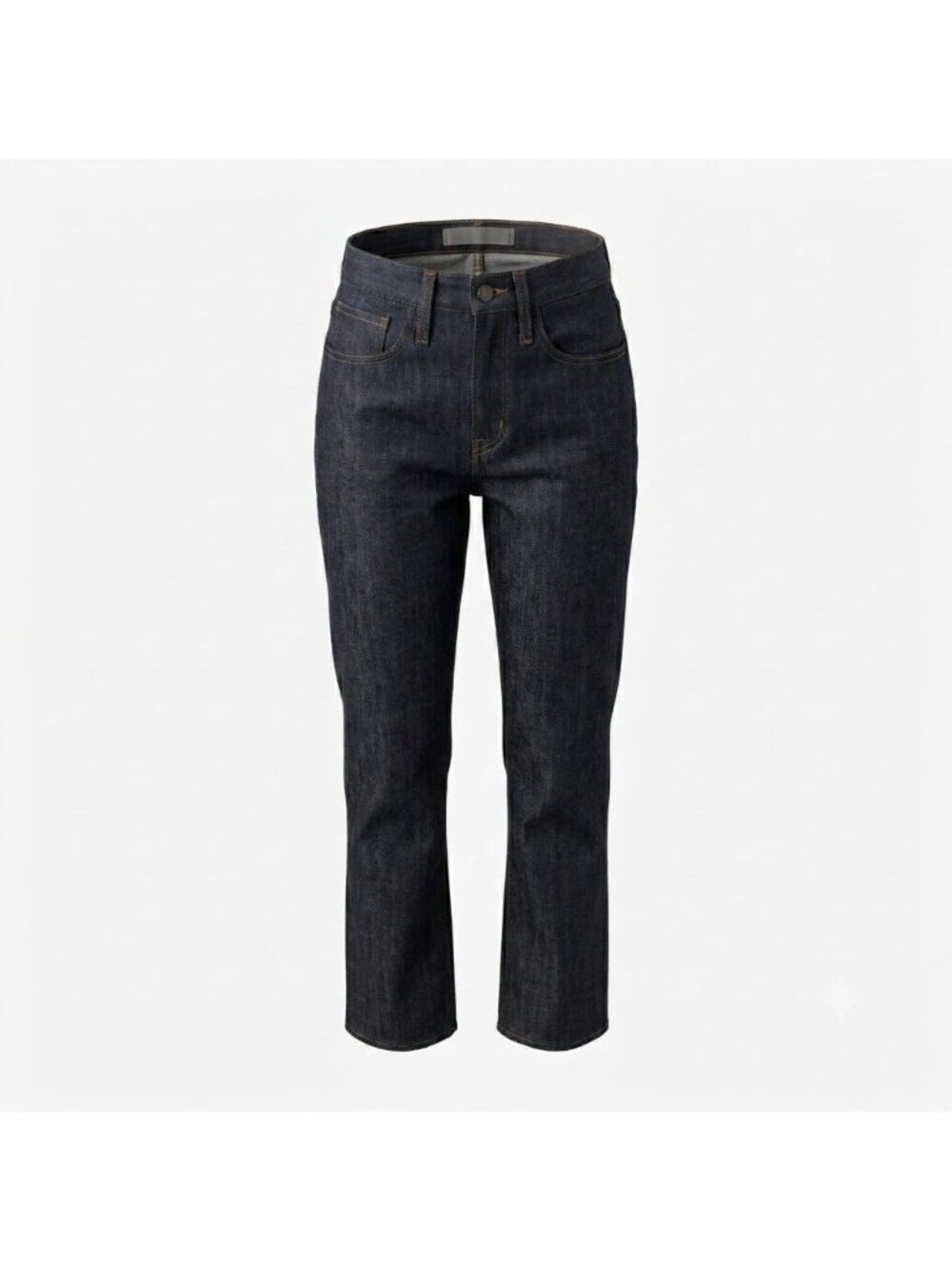 Point Sur Denim Novelty Crop Straight Leg Jeans Dark Wash Rigid 100% Cotton 25